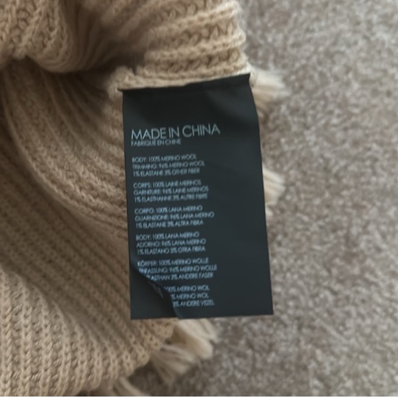Club Monaco Tan Sweater with Fringe Hem - Picture 3 of 3